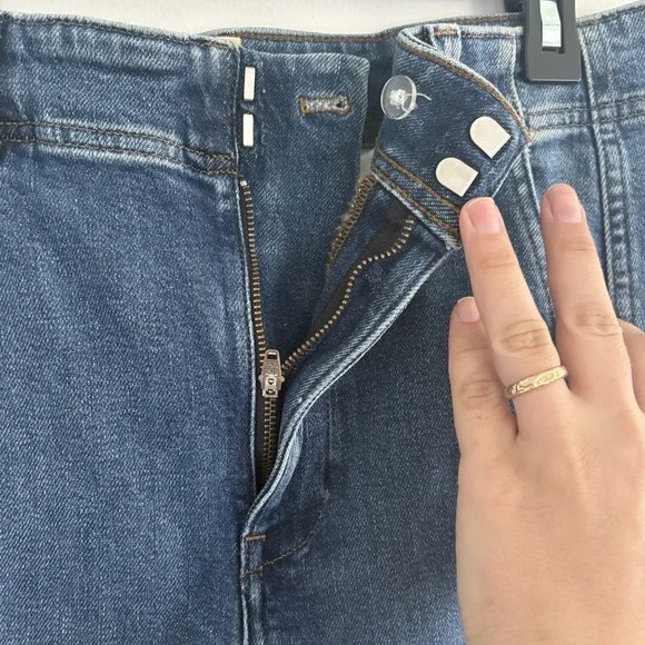 MADEWELL Tapered Orta Denim Trousers Size 29 High Waisted Barrel StyleStructured - Picture 5 of 9